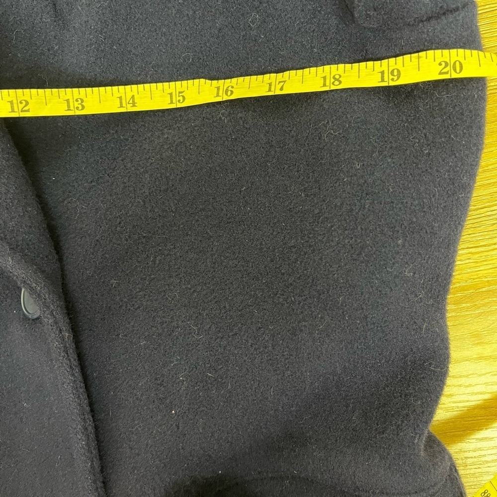 Pendleton Women’s Vintage 100% Virgin Wool Navy Blue Trench Coat Size 14 - Picture 6 of 16